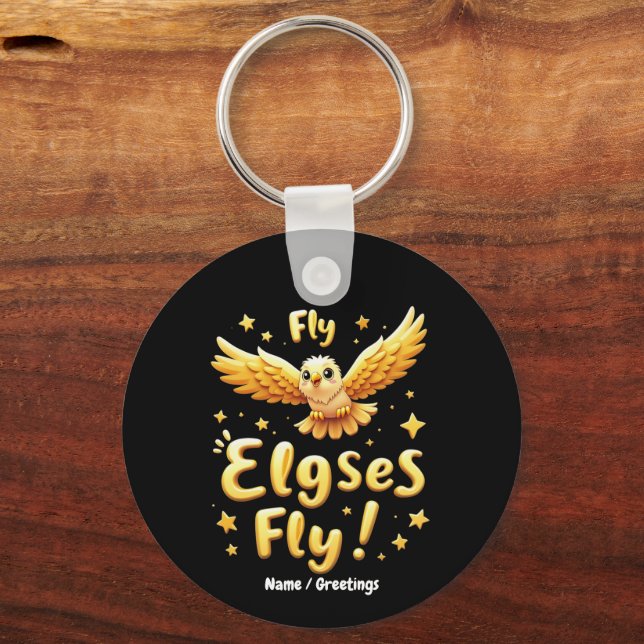 Porte-clés Fly Elgses Fly Art Aigle Inspirationnel  (Recto)