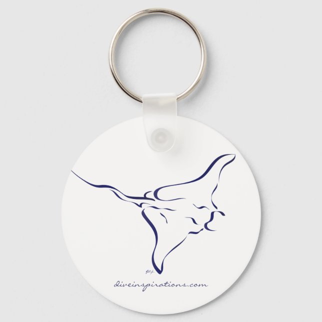 Porte-clés Flying Manta Ray (Recto)