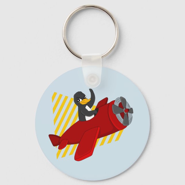 Porte-clés Flying penguing cartoon keychain (Recto)