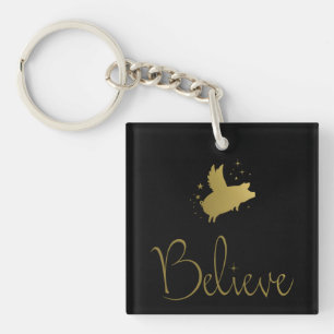 Porte-clés Flying Pig-Believe