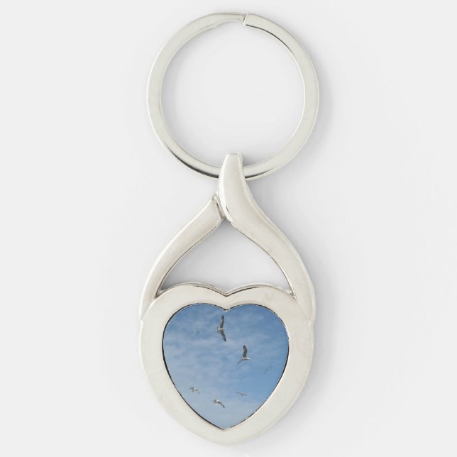 Porte-clés Flying Seagulls Heart Keychain (Devant)