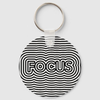 Porte-clés Focus illusion optique op art lignes blanches