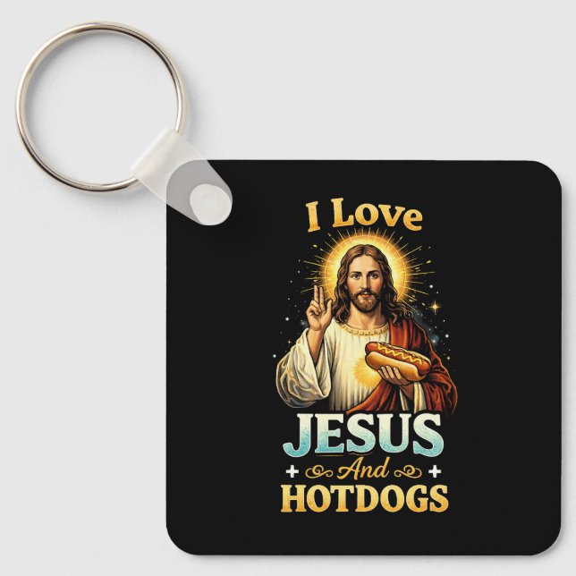 Porte-clés Foi, Amour et Hotdogs (Recto)
