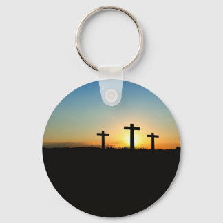 Porte-clés Foi, Espoir et Amour Jésus Christ Croix