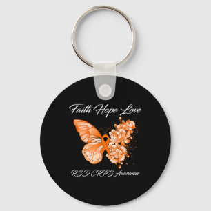 Porte-clés Foi Papillon Espoir Amour Rsd Crps Sensibilisation