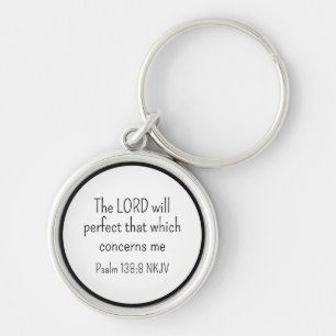 Porte-clés Foi simple noire et blanche en Dieu Bible Verse