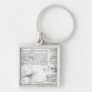 Porte-clés Fol.145v-a, page du carnet de da Vinci