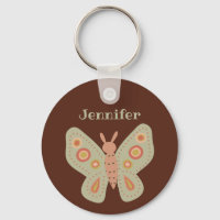 Folk Art Moth, Papillon sur Brown Personnalisé