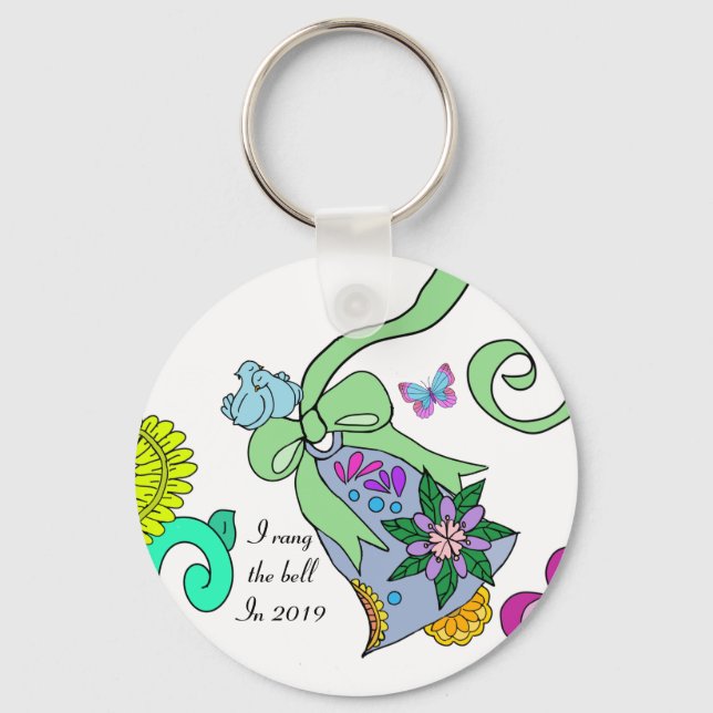 Porte-clés Follicular lymphoma ribbon bell (Recto)