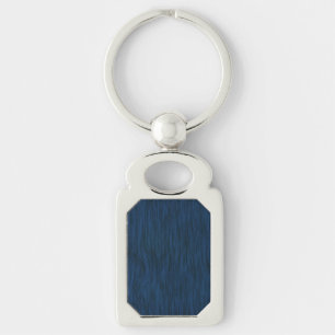 Porte-clés Fond à l'aspect de bois brut Grain Bleu foncé