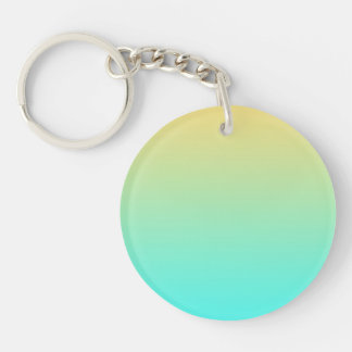 Porte-clés Fond dégradé pastel turquoise jaune