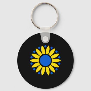 Porte-clés Fondation Liberty Ukraine Impression Avec La Fleur