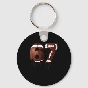 Porte-clés Football 67 Six Seven Drôle Gen Alpha Meme Drip 