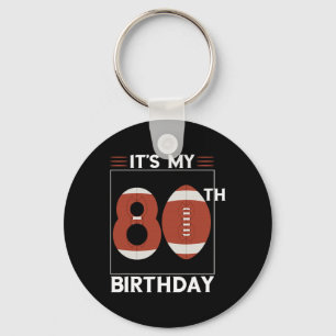 Porte-clés Football 80e anniversaire de la fête Lover Joueur