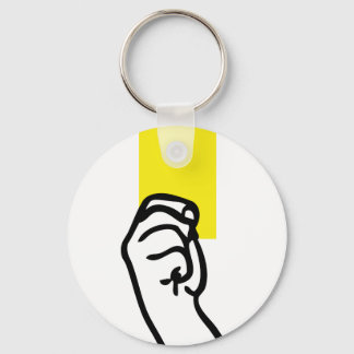 Porte-clés Football avec carte jaune