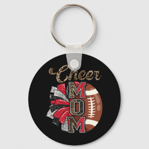 Porte-clés Football Cheval Maman Rouge Black Pom Leopard