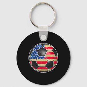 Porte-clés Football Patriotique Ll Drapeau Usa