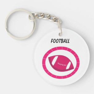 Porte-clés Football rose