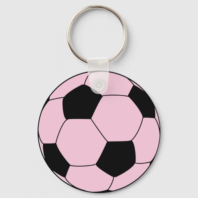 Porte-clés Football rose (Recto)