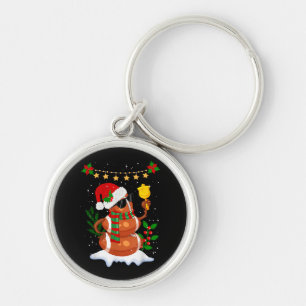 Porte-clés Football Snowman Santa Hat Joyeux Noël