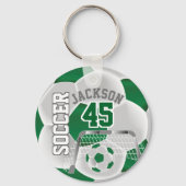 Porte-clés Football vert foncé et blanc ⚽ Ball Sport (Front)