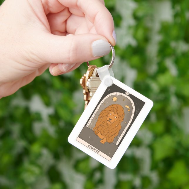 Porte-clés Force Alchimie astrologique de la carte tarot Arca (main)