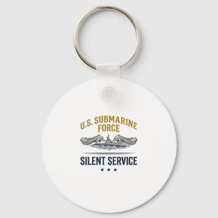 Porte-clés Force de sous-marin vintage Service silencieux Vec