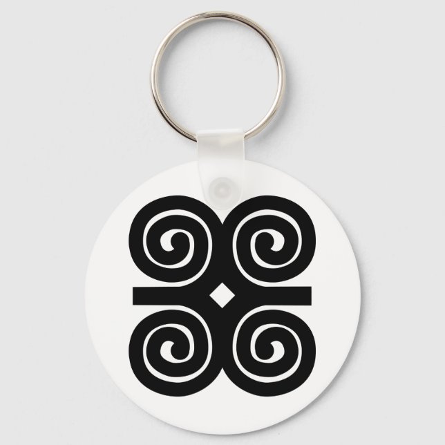 Porte-clés Force des Dwennimmen | Symbole Adinkra Humilité (Recto)