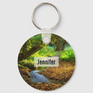 Porte-clés Forest Creek Beautiful Nature Landscape Photo