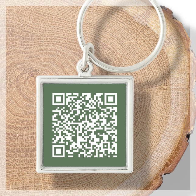 Porte-clés Forest Green | Porte - clé de code QR personnalisé (Créateur téléchargé)