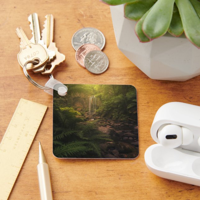 Porte-clés Forêt | Cascade Sunlight Highlights (Bureau)