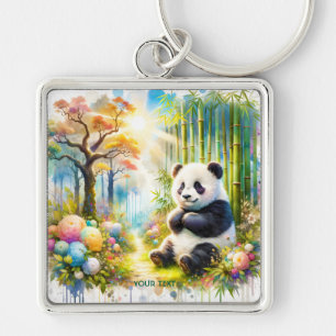 Porte-clés Forêt de bambou de Panda mignonne Imaginaire