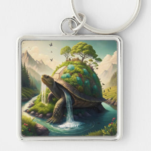 Porte-clés Forêt de cascade de la Tortue mûre Imaginaire