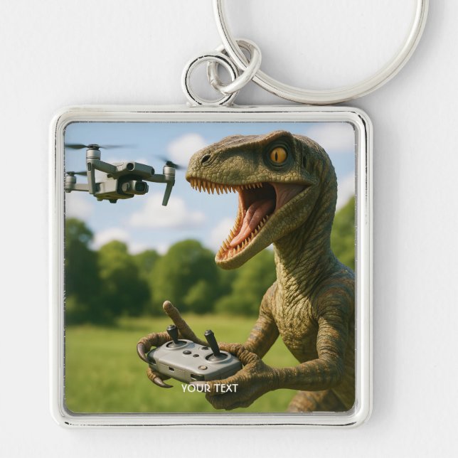 Porte-clés Forêt de drones de Dinosaures mignons Imaginaires (Devant)