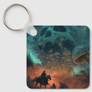 Porte-clés Forêt de fantasy sombre
