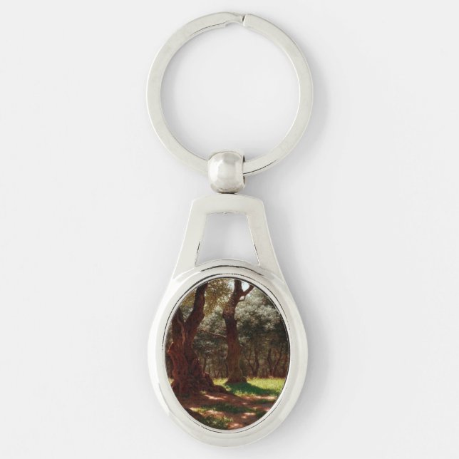Porte-clés Forêt d'oliviers au Cap Saint Martin (Devant)