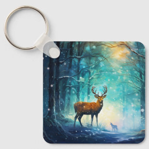 Porte-clés Forêt enneigée magique Art-82109