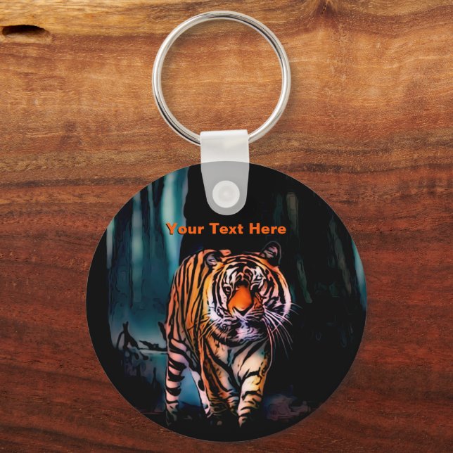 Porte-clés Forêt foncée de Tigre brillant (Recto)