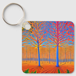 Porte-clés Forêt forestière d'Art Moderne