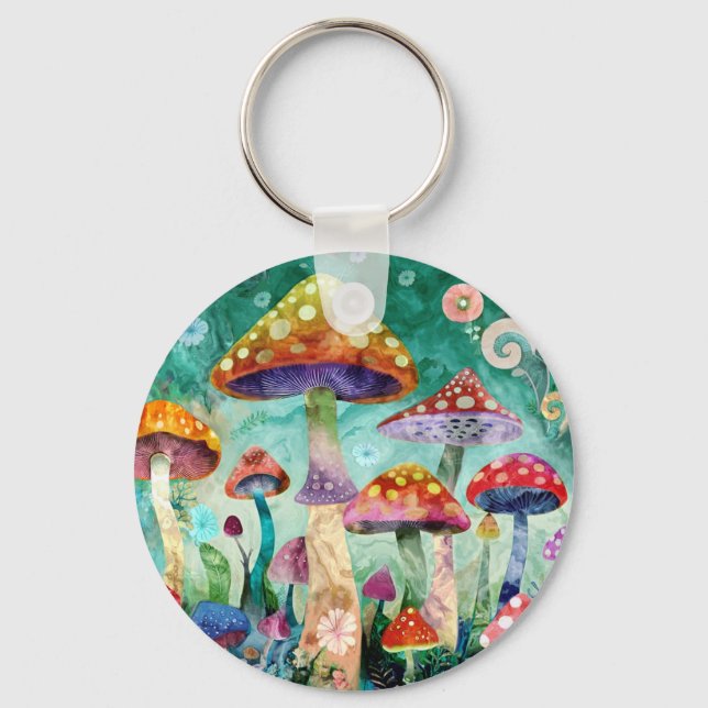 Porte-clés Forêt magique des champignons (Recto)
