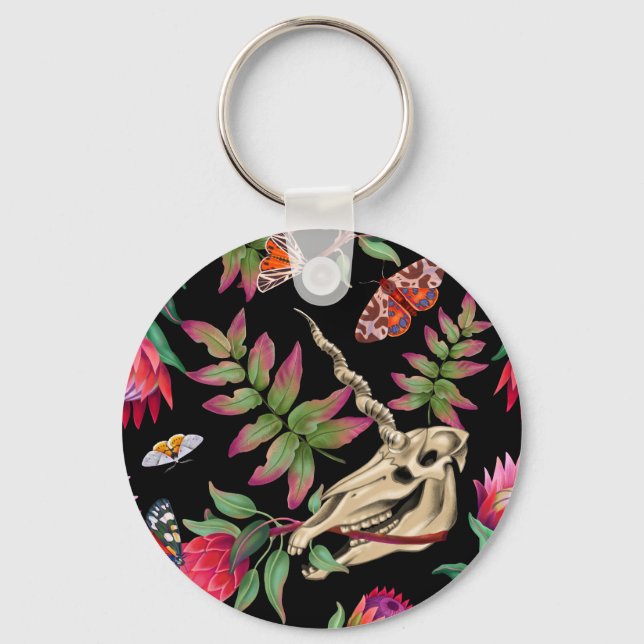 Porte-clés Forêt magique Unicorn Motif foncé. (Recto)