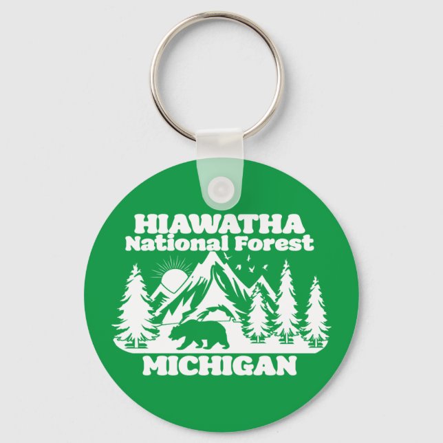 Porte-clés Forêt nationale de Hiawatha Michigan (Recto)