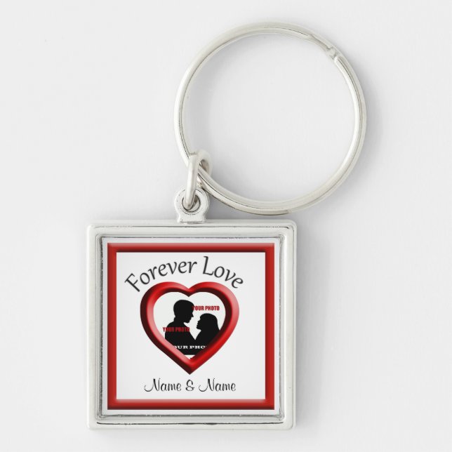 Porte-clés Forever Love Red Heart Porte - clé Premium (Devant)