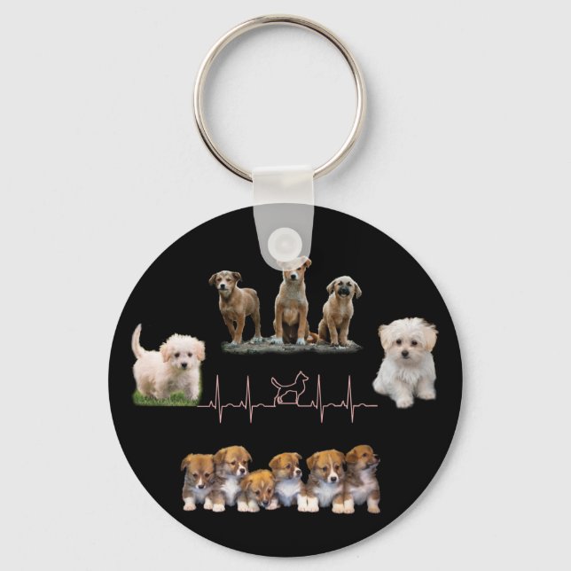 Porte-clés Forfait Chiens, Forfait Chiens Amoureux (Recto)