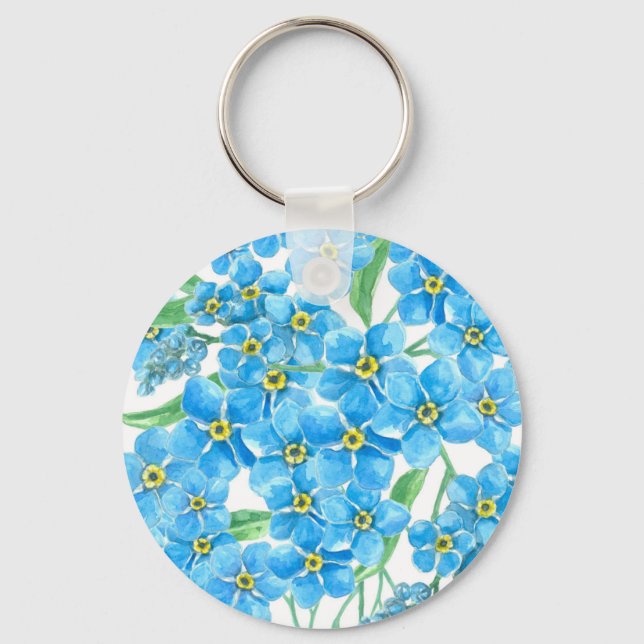 Porte-clés Forget me not seamless pattern (Recto)