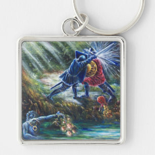 Porte-clés FORGOTTEN ROSE Fighting Knights,Money and Devil