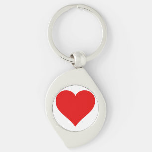 Porte-clés Forme de cœur rouge amour classique minimalisme
