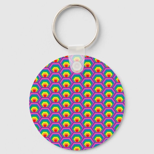 Porte-clés Formes colorées Abstraites (Recto)