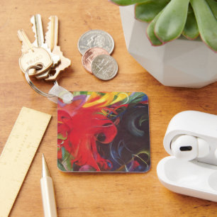 Porte-clés Formes de combat par Franz Marc, Art fin vintage
