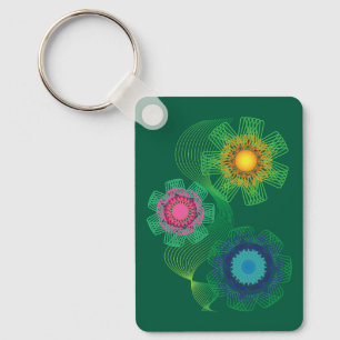 Porte-clés Formes et motifs de lignes de la nature 